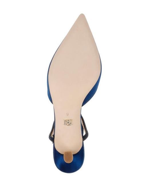 Badgley Mischka Blue Autumn Pointed Toe Ankle Strap Pump