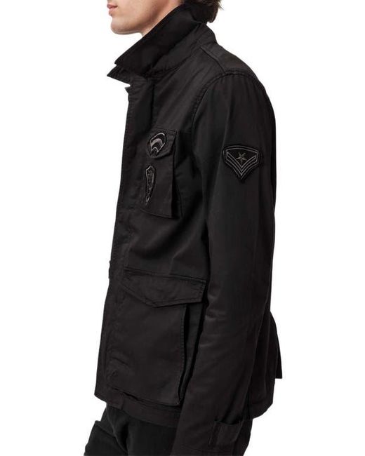 John Varvatos Black Kade Patch Field Jacket for men