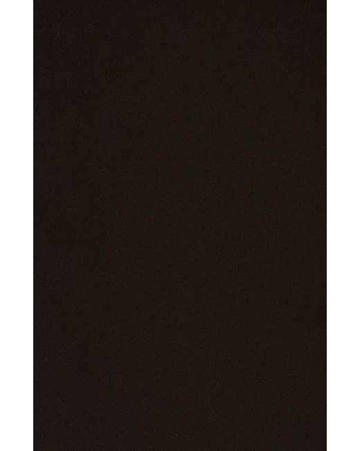 Aidan Mattox Black Bonded Crepe Gown