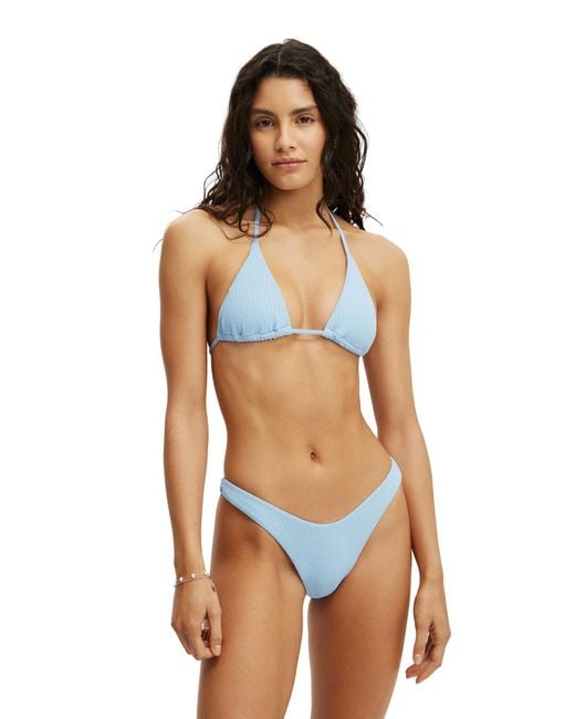 Cotton On Blue String Triangle Bikini Top