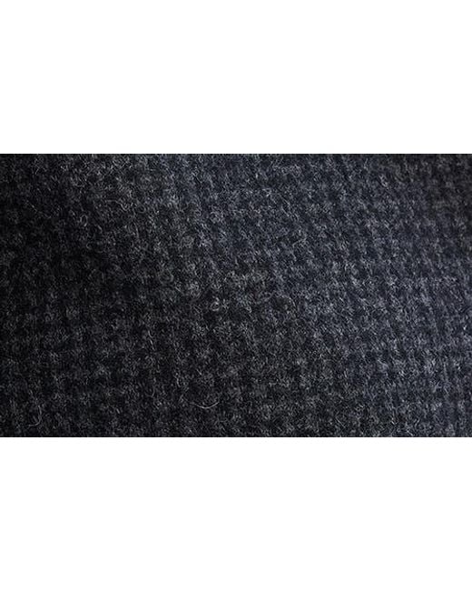 Theory Black Check Recycled Wool Blend Crop Jacket