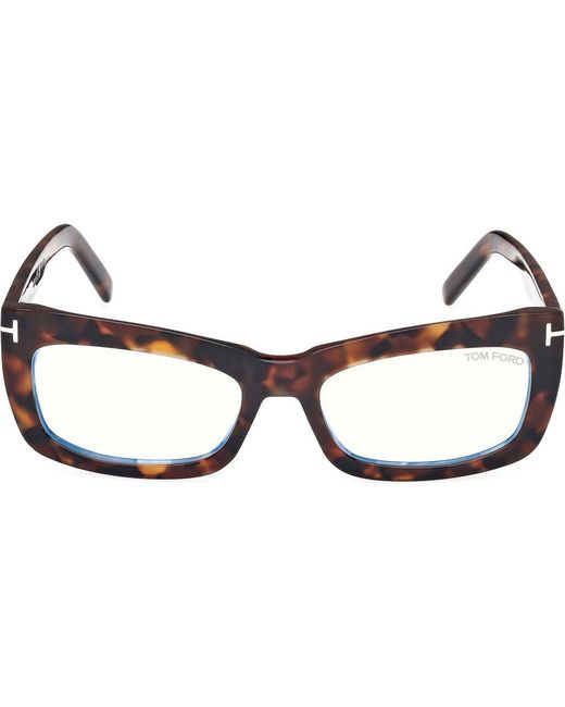 Tom Ford Brown 55Mm Rectangular Light Blocking Glasses