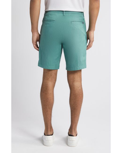 Original Penguin Green 8-inch Flat Front Stretch Chino Shorts for men