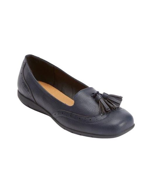 Comfortview Blue The Aster Slip On Flat