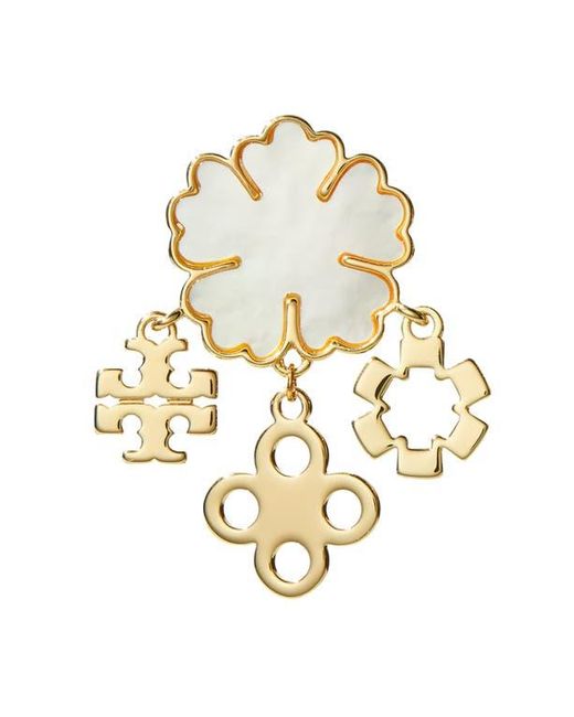 Tory Burch Metallic Clover Cluster Chandelier Earrings