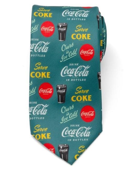 Cufflinks Inc. Green Coca-Cola Tie for men