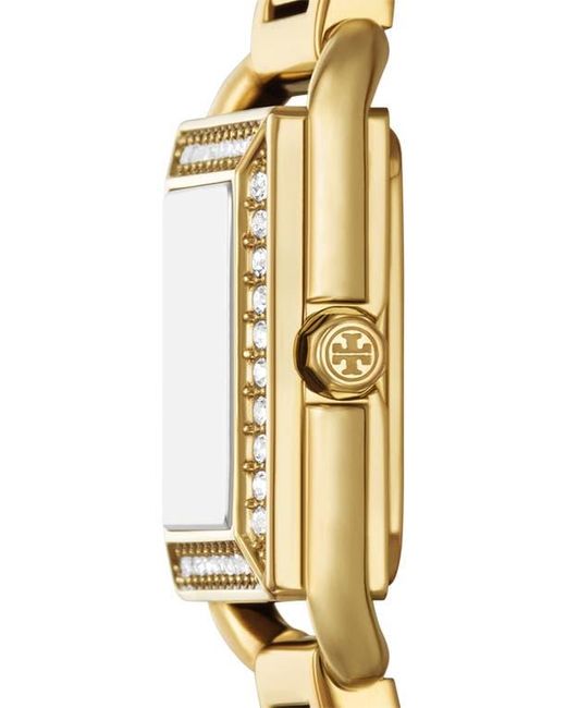 Tory Burch Metallic The Small Kira Crystal Bezel Bracelet Watch, 18Mm X 18Mm
