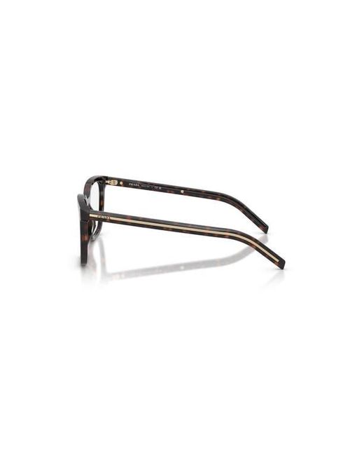 Prada Black 52Mm Rectangle Optical Glasses