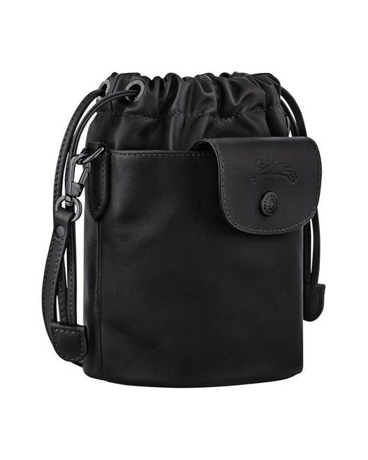 Longchamp Black Extra Small Le Pliage Xtra Leather Bucket Bag