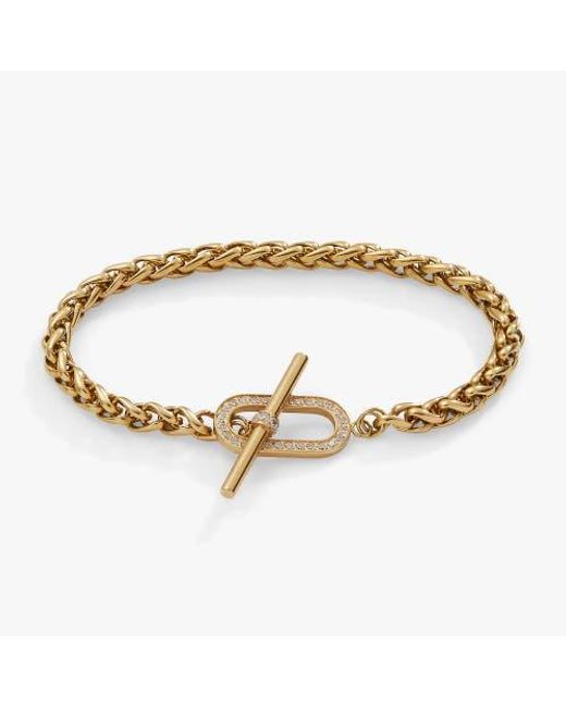 ALEX AND ANI Metallic Pave Toggle Chain Bracelet