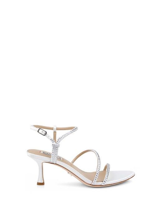 Badgley Mischka White Julianna Ankle Strap Sandal
