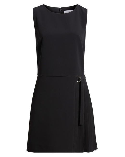 Sam Edelman Black Side Pleat Sheath Minidress