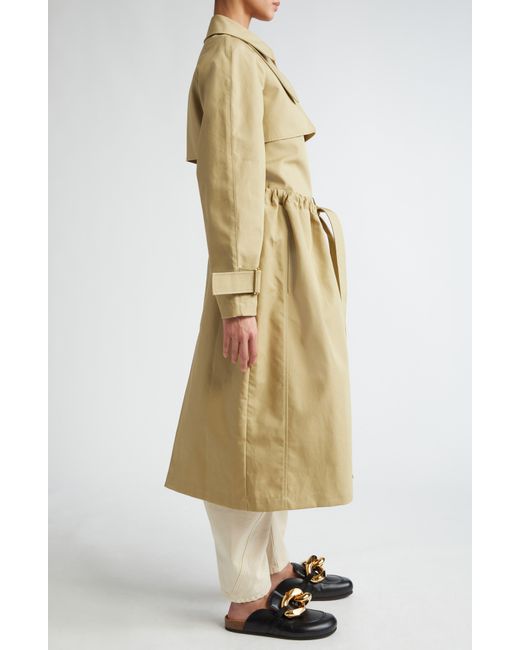 J.W. Anderson Natural Ruched Waist Trench Coat