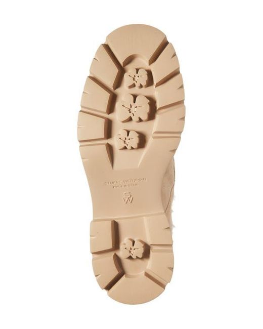 Stuart Weitzman Natural Benni Genuine Shearling Mule