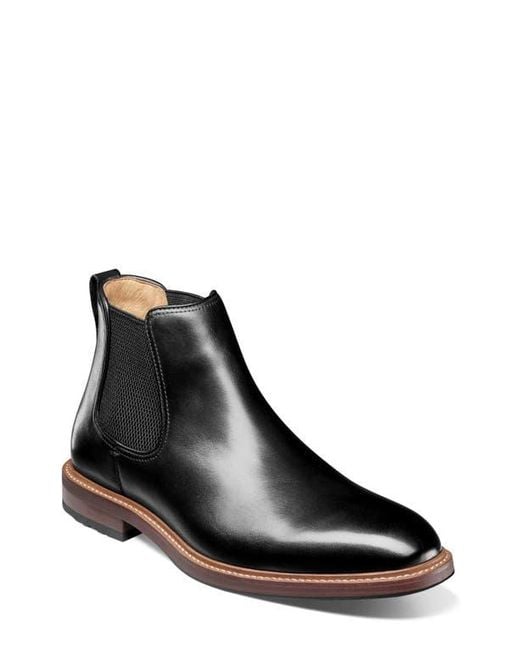 Florsheim Black Anthem Plain Toe Chelsea Boot for men