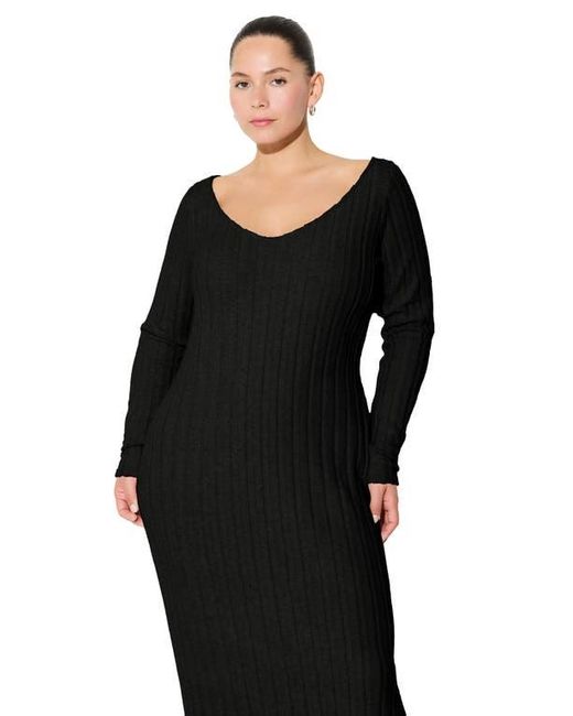 MARCELLA Penelope Long Sleeve Rib Maxi Sweater Dress in Black | Lyst MARCELLA Penelope Long Sleeve Rib Maxi Sweater Dress in Black | Lyst