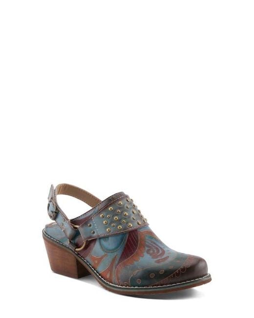 Spring Step Gray Daytona Studded Slingback Mule