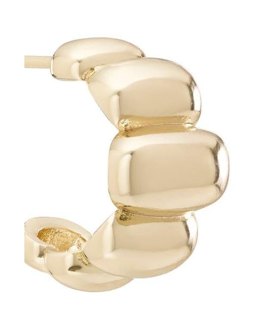 ATHRA LUXE Metallic Graduated Oval Hoop Earrings