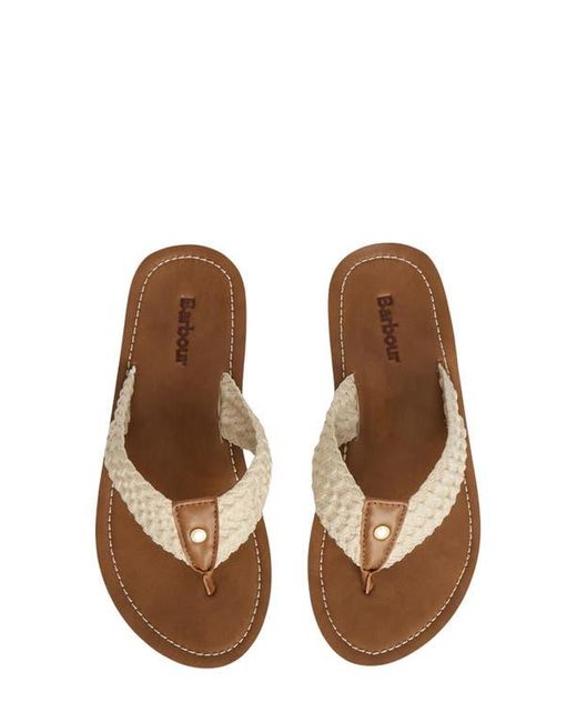 Barbour Brown Kelburn Flip Flop