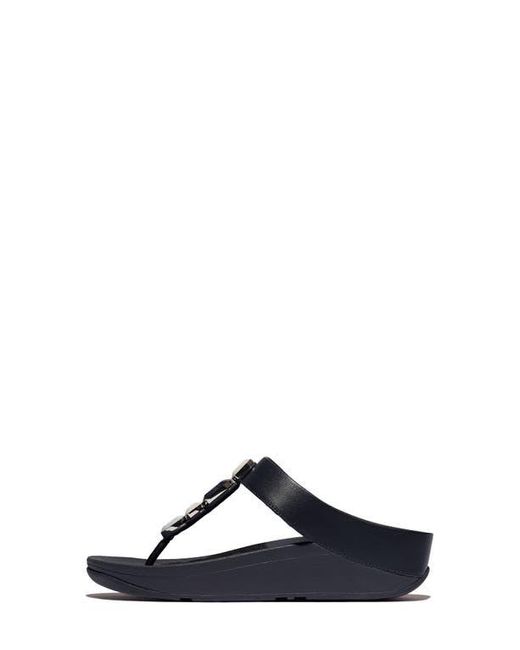 Fitflop Blue Fino Multistone Flip Flop