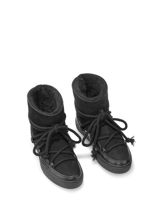 Inuikii Black Classic Genuine Shearling Lined Sneaker Bootie