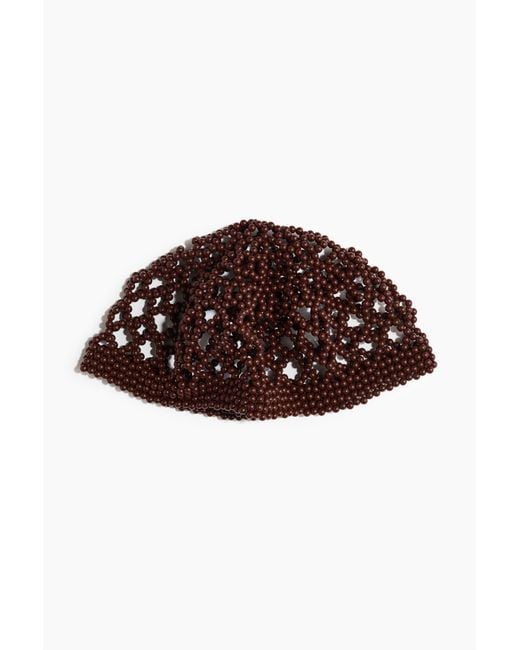 H&M Brown Beaded Hat