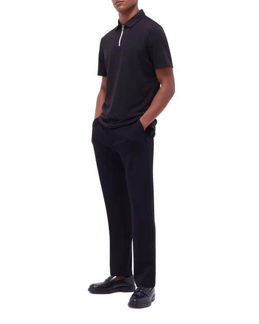 Bugatchi Blue Quarter Zip Polo for men