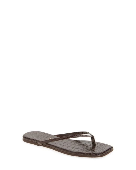 TKEES White Lily Square Toe Flip Flop