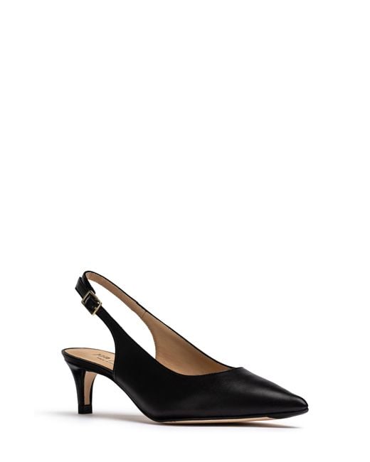 Jon Josef Black Tina Slingback Pointed Toe Pump