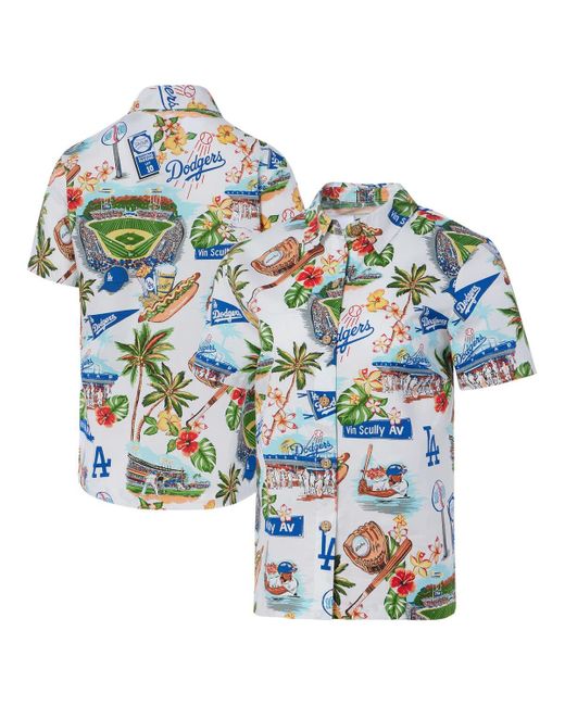 Reyn Spooner Blue Los Angeles Dodgers Scenic Button-up Shirt At Nordstrom