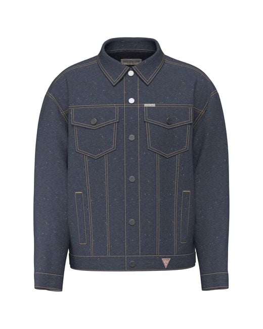Guess Blue Oversize Trucker Jacket for men