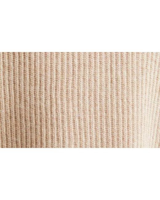 Victoria Beckham Blue Wool & Cashmere Rib Cardigan