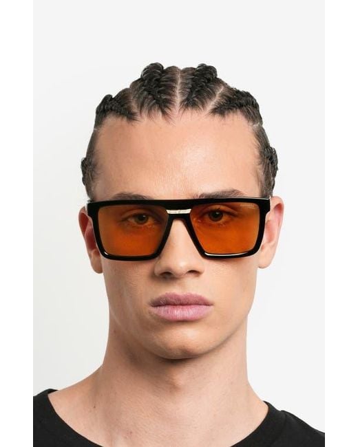 Carrera Green Victory 58Mm Rectangular Flat Top Sunglasses for men