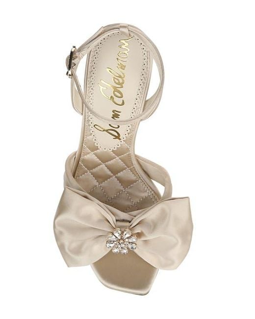 Sam Edelman Natural Lexi Bow Ankle Strap Sandal