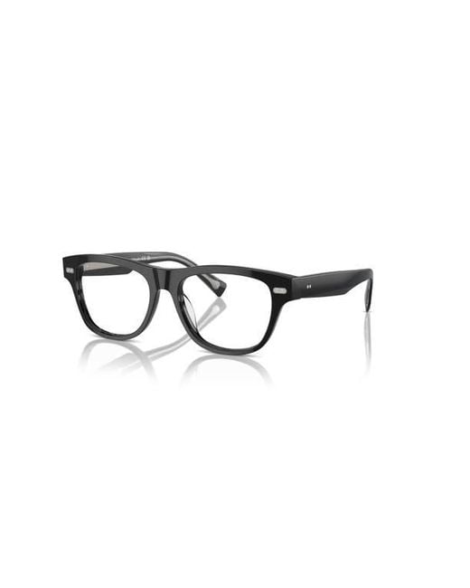 Brunello Cucinelli Black 54Mm Rectangle Optical Glasses for men