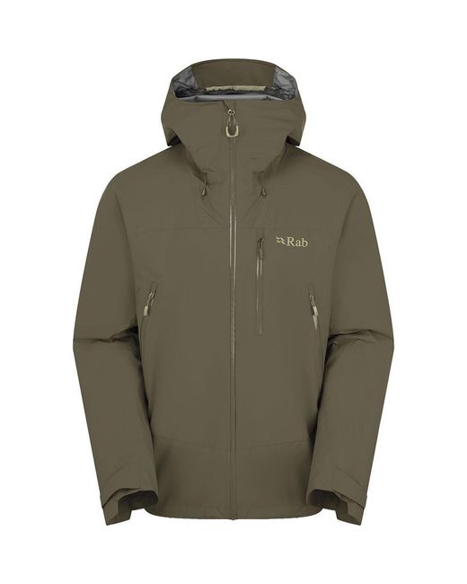 Rab Green Downpour Mountain Jacket for men