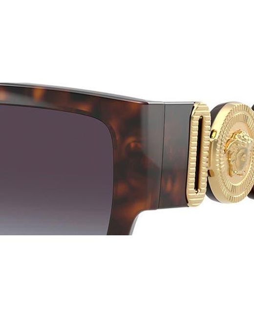 Versace Brown Biggie 57Mm Rectangular Sunglasses for men