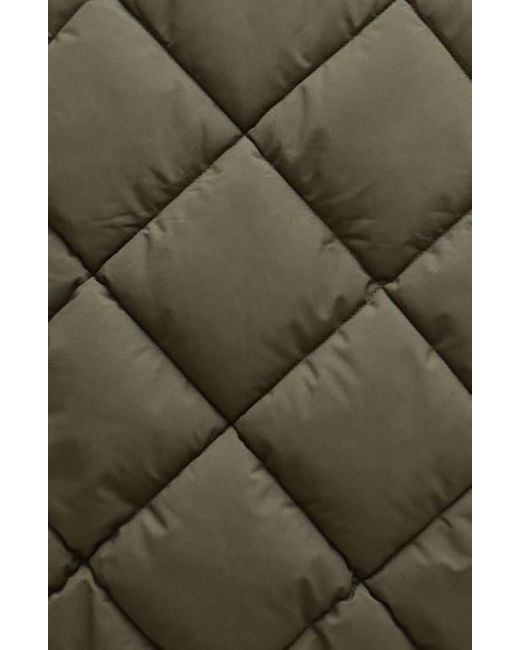 Barbour Green Becky Diamond Quilted Puffer Vest