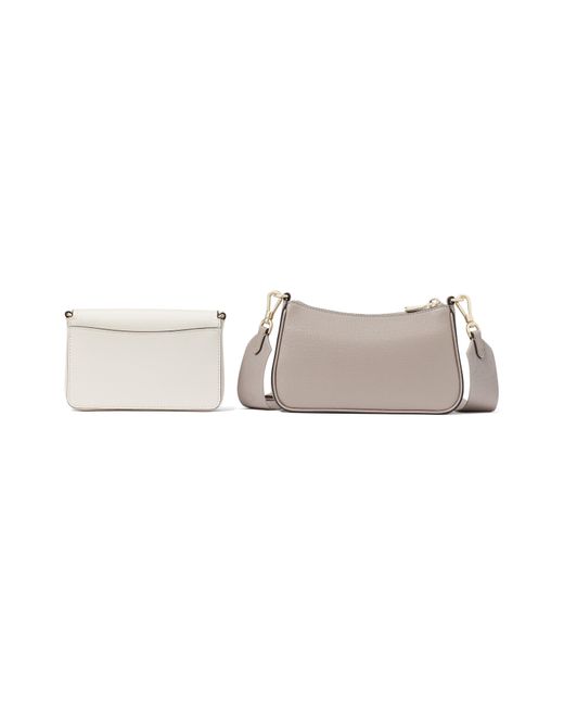 Kate Spade White Double Up Colorblock Leather Crossbody Bag