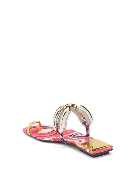 Jeffrey Campbell Pink Guilded-2 Toe Loop Sandal
