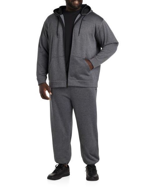 Reebok Gray Performance Zip-Front Hoodie for men
