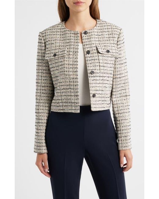 Theory Blue Tweed Jacket