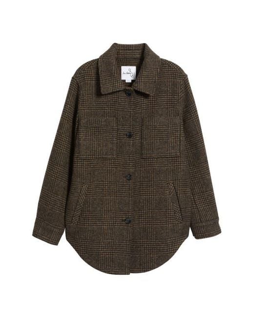 Sam Edelman Black Plaid Shirt Jacket