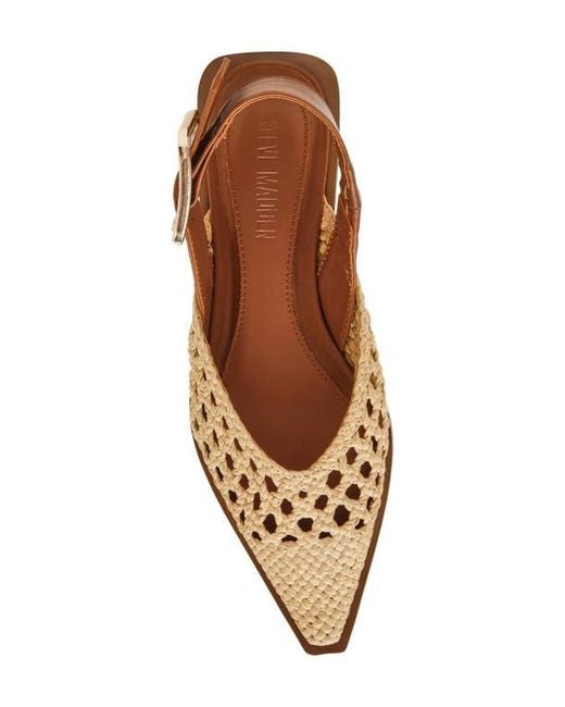 Steve Madden Brown Shay Pointed Toe Slingback Flat