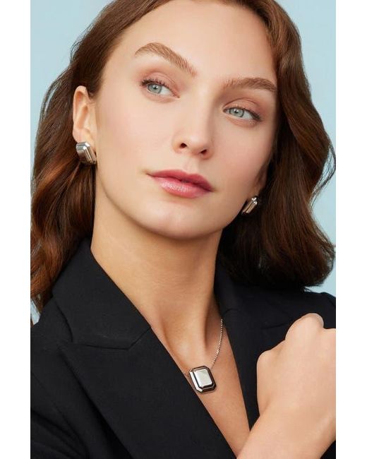 Oradina White Sterling Cufflink Button Studs