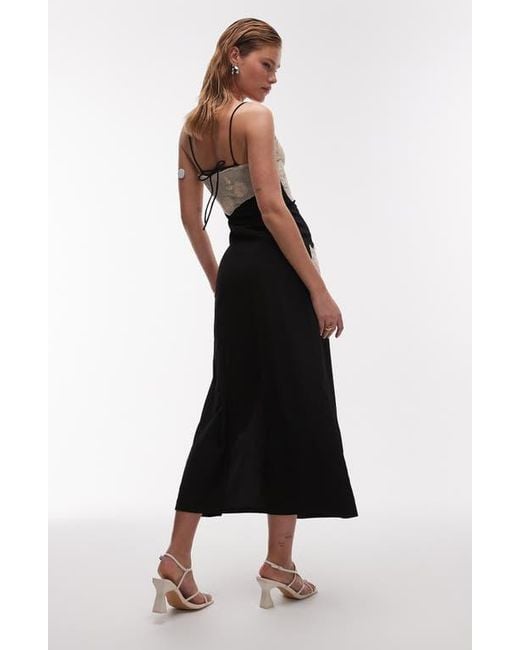 topshop black midi dress Topshop