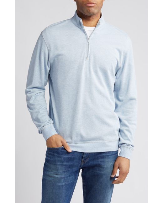 Johnnie-o Blue Hanks Quarter Zip Pullover for men