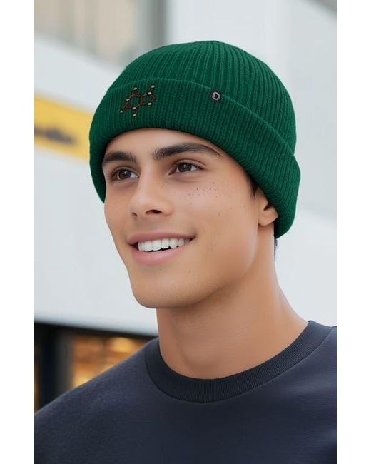 Alix Green Molecule Beanie for men