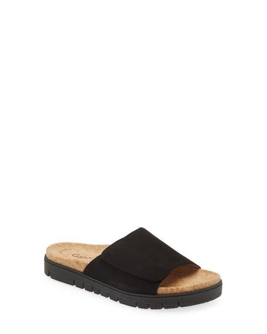 Gabor Black Slide Slide Sandal