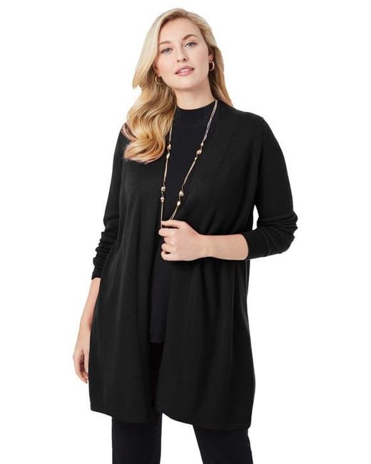 Jessica London Black Fine Gauge Cardigan Topper